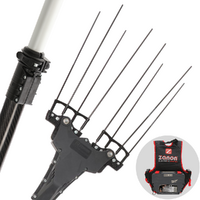 Zanon Murcielago R AL300 - Vareador de aceitunas eléctrico a batería tipo mochila 50.4V 6.4Ah - Pértiga telescópica 210/340 cm