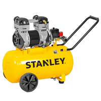 Stanley DST 240/8/50 - Compresor de aire el&eacute;ctrico monof&aacute;sico silencioso, sin aceite - Motor 2 HP - 50 L