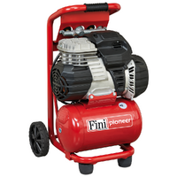 Fini Pioneer 244 - Compresor de aire el&eacute;ctrico port&aacute;til monof&aacute;sico, sin aceite - Motor 1.5 HP - 10 L