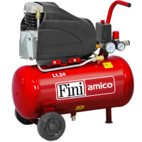 Fini Amico 25/SF2500 - Compresor de aire el&eacute;ctrico con ruedas - Motor 2 HP - 24 lt