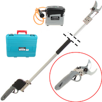 Tijeras eléctricas de poda BlackStone 450-BP con pértiga BlackStone 32-H de 2,5 metros- batería y cargador de serie - Diámetro de corte 45 mm
