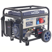 BullMach AMBRA 12000 E-3 - Generador de corriente a gasolina con ruedas y AVR 8.5 kW - Continua 7.8 kW Trif&aacute;sica