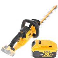 Cortasetos el&eacute;ctrico a bater&iacute;a DEWALT DCMHT563P1-QW - cuchilla 55 cm - Bater&iacute;a 18V 5Ah