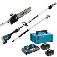 Podadora de bater&iacute;a 36V multifunci&oacute;n Makita DUX60 con alargador de 108 cm - Bater&iacute;as 2x18V 5Ah
