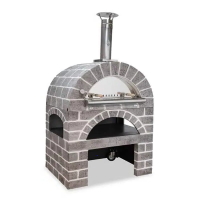 Horno de le&ntilde;a para pizza de exterior Pulcinella Stone Grigio - 4 pizzas