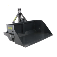 BlackStone B-PAL 120 - Pala trasera para tractor - de 120 cm - Capacidad 400 Kg