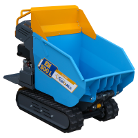 Carretilla de orugas con motor EuroMech EM500L-Dump - Caja dumper hidr&aacute;ulica 500 kg