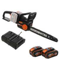 Worx WG385E Nitro - Electrosierra de bater&iacute;a - 2 x 40V 4Ah - Espada de 40 cm
