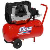 FIAC Super Silent 24 XS258 - Compresor de aire el&eacute;ctrico monof&aacute;sico silencioso, sin aceite - Motor 2 HP - 24 L