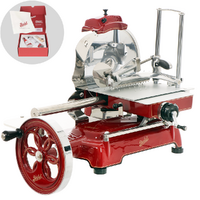 BERKEL B3- Cortadora de fiambre de volante con cuchilla de acero al cromo de 300 mm - Roja