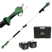 Tijeras de poda de batería con barra alargadora GreenBay TopCut 32 - 2x 16.8 V - 2 Ah - 150/210 cm - Diámetro de corte 32 mm