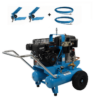 KIT Motocompresor Campagnola MC 658 7HP + 2 Vareadores neumáticos Tuono Evo