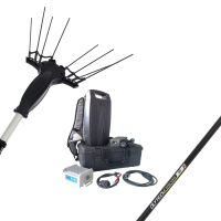 Volpi Olytech Super Power 555XL - Vareador de aceitunas eléctrico de batería 240/360 - Batería de mochila incluida