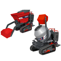 Carretilla de orugas AgriEuro Top-Line RAPTOR 7800 HD - Honda GX390 - Con pala + hormigonera