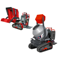 Carretilla de orugas AgriEuro Top-Line RAPTOR 7800 HEDT 4.0 - Honda GXe390 - Con pala + hormigonera