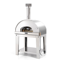 Fontana Mangiafuoco INOX - Horno de le&ntilde;a de exterior con carro