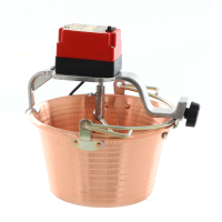 NuovaFac Cuoca Automatica - Caldero en cobre el&eacute;ctrico martillado para polenta base plana  9L - 24W