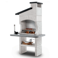 Palazzetti Guanaco 2 - Barbacoa de obra para le&ntilde;a y carb&oacute;n