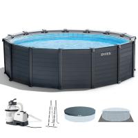 Intex Graphite Grey Panel 26384NP - Piscina Redonda