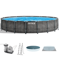 Intex Prisma Frame Greywood 26744NP - Piscina Redonda
