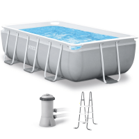 Intex Prisma Frame 26784NP - Piscina elevada + Bomba de filtro y Escalera