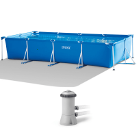 Intex Rectangular Frame 28274NP - Piscina + Bomba de filtro