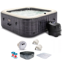 Intex Cuadrada Greystone Deluxe 28452EX - Piscina de hidromasaje spa