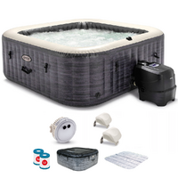 Intex Cuadrada Greystone Deluxe 28452EX - Piscina de hidromasaje spa