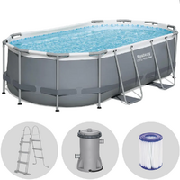 Bestway Power Steel 56620 - 427x250x100 cm - Piscina Ovalada