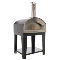 Rossofuoco Nonna Luisa - Horno de le&ntilde;a de exterior con base - Negro