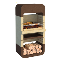 Linea VZ Monopoli - Barbacoa de obra de le&ntilde;a y carb&oacute;n