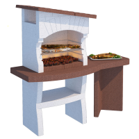 Linea VZ Portofino - Barbacoa de obra de le&ntilde;a y carb&oacute;n