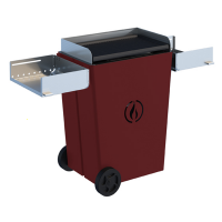 Linea VZ Party Rosso - Barbacoa pirol&iacute;tica para pellets con ruedas