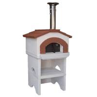 Linea VZ Ponza - Horno de le&ntilde;a de exterior con base - C&aacute;mara de cocci&oacute;n 55x59 cm