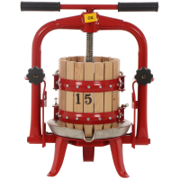 Baesso F15 - Prensa de tornillo para fruta y verdura 6L - Jaula de madera