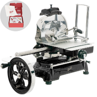 Berkel B3 Negra - Cortadora de fiambre de volante - Cuchilla de acero cromado de 300 mm