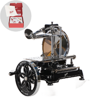 Berkel B114 Negra - Cortadora de fiambre de volante - Cuchilla de acero cromado de 320 mm