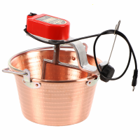 NuovaFac Cuoca Automatica - Caldero el&eacute;ctrico de cobre martillado de inducci&oacute;n - 9L - 5W