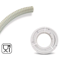 Manguera aspiración con espiral transparente en PVC para alimentos Ø 20 mm-5 m