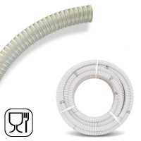 Manguera de aspiraci&oacute;n con espiral transparente en PVC para alimentos &Oslash; 50 mm - 12 m