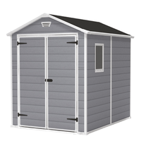 Keter Manor gris - Caseta de jard&iacute;n - Con ventana lateral - 186x237x227 cm