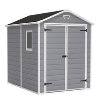 Keter Manor gris - Caseta de jard&iacute;n - Con ventana lateral - 186x237x227 cm