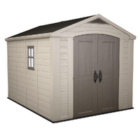 Keter Factor beis - Caseta de jard&iacute;n - Con ventana lateral - 256.5x331.5x243 cm