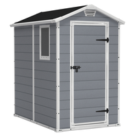 Keter Manor gris - Caseta de jard&iacute;n - Con ventana lateral - 130x192x198 cm