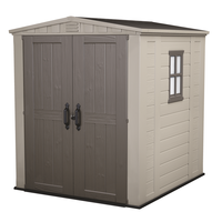 Keter Factor beis - Caseta de jard&iacute;n - Con ventana lateral - 178x195.5x208 cm