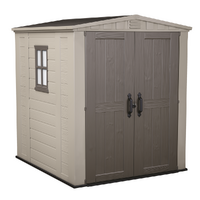 Keter Factor beis - Caseta de jard&iacute;n - Con ventana lateral - 178x195.5x208 cm