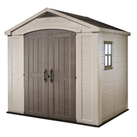 Keter Factor beis - Caseta de jard&iacute;n - Con ventana lateral - 256.5x182x243 cm