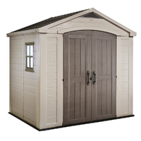 Keter Factor beis - Caseta de jard&iacute;n - Con ventana lateral - 256.5x182x243 cm