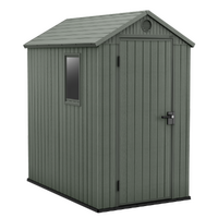 Keter Darwin verde - Caseta para herramientas - Con ventana lateral - 125.8x184.5x205.1 cm
