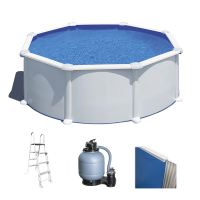 Gre Atlantis Redonda &Oslash;350 x 132cm - Piscina desmontable de acero